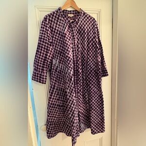 Purple and Black Checkered Zuri Kenya Dress